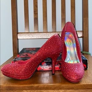 Ruby Red pumps